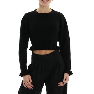 MAGLIA CROP NERO